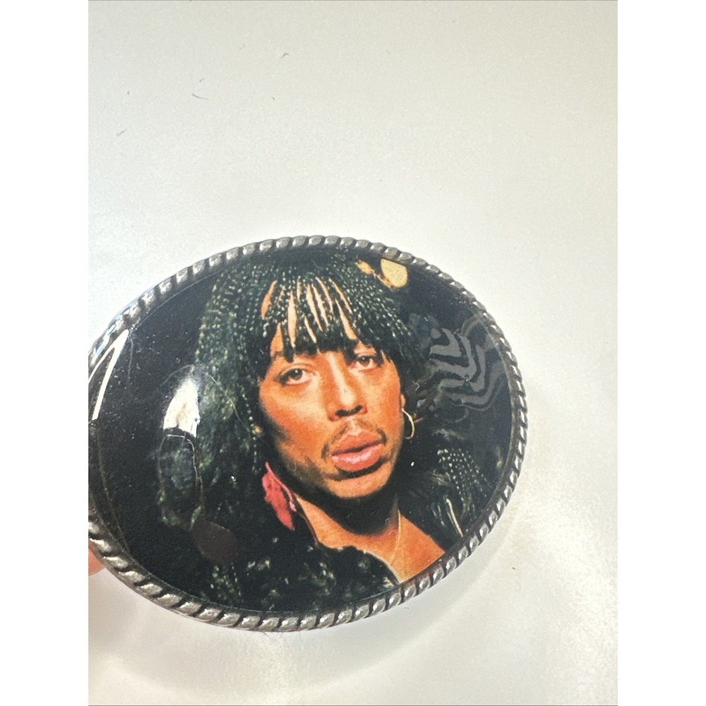 Vintage Rick James Belt Buckle Ivan Oval Glossy
